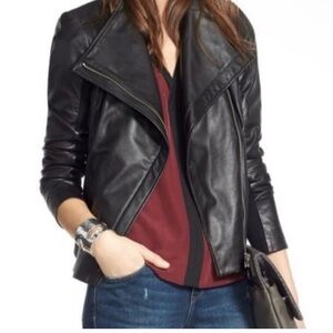 Trouve Women's Black Leather Jacket